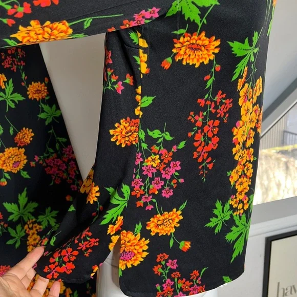 Sears Sz 6-8 Vintage Two Piece Viscose Button Shirt Elastic Waist Pant Suit - Picture 6 of 8